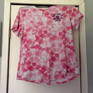 Pink and white Tie Die shirt from Old Navy